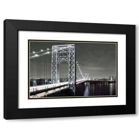 City Lights Black Modern Wood Framed Art Print with Double Matting by Carpentieri, Natalie