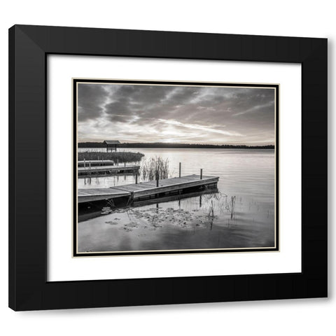 Soft Summer Black Modern Wood Framed Art Print with Double Matting by Hawkins, Peter