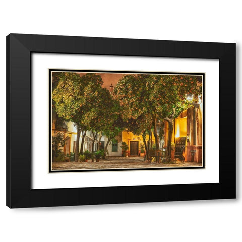Night in Sevilla Black Modern Wood Framed Art Print with Double Matting by Van de Goor, Lars
