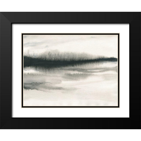 Marshland Mist Black Modern Wood Framed Art Print with Double Matting by Robinson, Carol