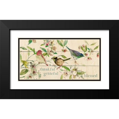 Grateful Black Modern Wood Framed Art Print with Double Matting by Robinson, Carol