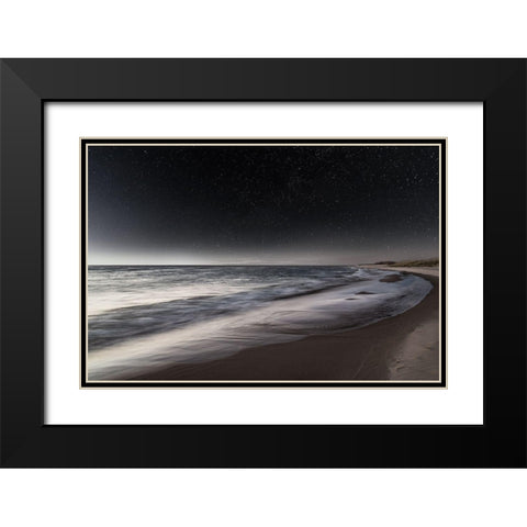 Magic Night Black Modern Wood Framed Art Print with Double Matting by Haney, Chuck