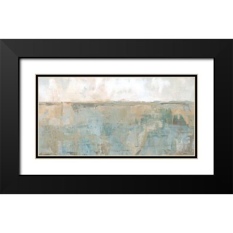 Distant Fields Black Modern Wood Framed Art Print with Double Matting by Robinson, Carol