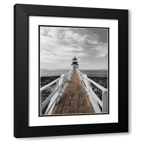 Port Clyde Lighthouse Black Modern Wood Framed Art Print with Double Matting by Eggers, Julie