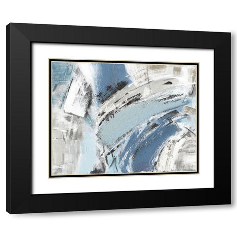 Blue Mykonos Black Modern Wood Framed Art Print with Double Matting by Shapiro, Judith