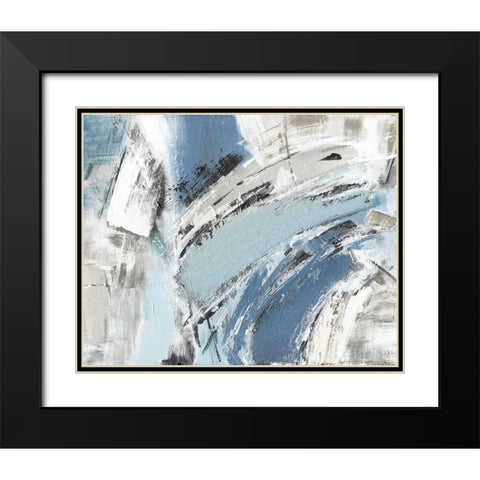 Blue Mykonos Black Modern Wood Framed Art Print with Double Matting by Shapiro, Judith