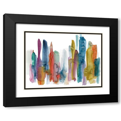 Spectrum Skyline Black Modern Wood Framed Art Print with Double Matting by Robinson, Carol