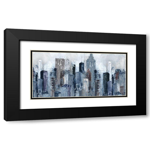 City Mood Black Modern Wood Framed Art Print with Double Matting by Robinson, Carol