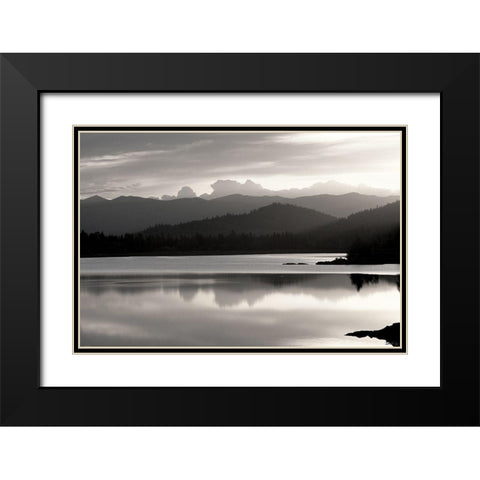 Salish Mountains Black Modern Wood Framed Art Print with Double Matting by Haney, Chuck