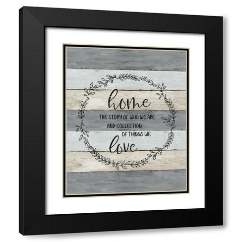 Home Love Black Modern Wood Framed Art Print with Double Matting by Carpentieri, Natalie