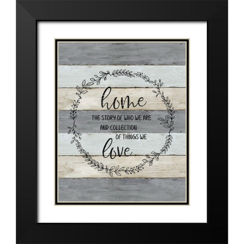 Home Love Black Modern Wood Framed Art Print with Double Matting by Carpentieri, Natalie