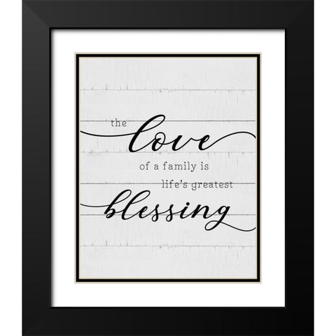 Love of a Family Black Modern Wood Framed Art Print with Double Matting by CAD Designs