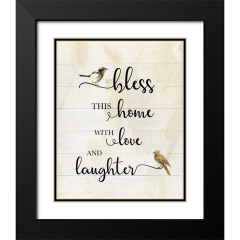 Bless this Home Black Modern Wood Framed Art Print with Double Matting by Robinson, Carol