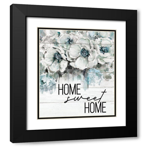 Home Sweet Home Black Modern Wood Framed Art Print with Double Matting by Robinson, Carol