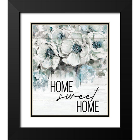 Home Sweet Home Black Modern Wood Framed Art Print with Double Matting by Robinson, Carol
