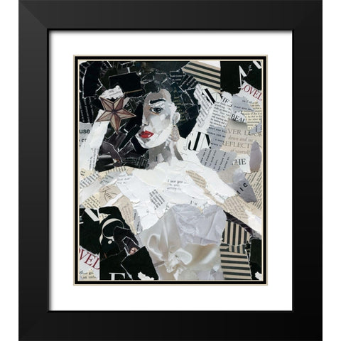 Runway Star Black Modern Wood Framed Art Print with Double Matting by Robinson, Carol