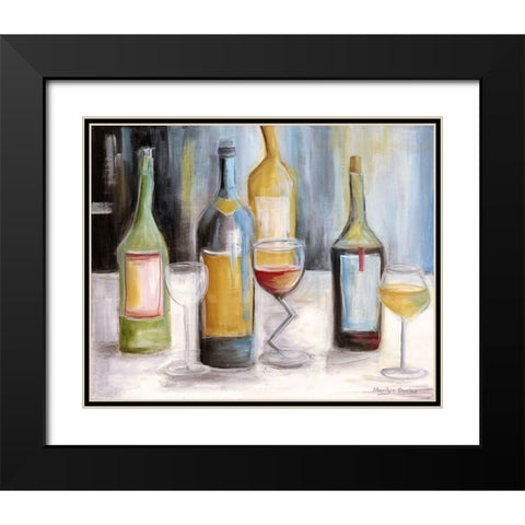 Wine Tasting Black Modern Wood Framed Art Print with Double Matting by Dunlap, Marilyn