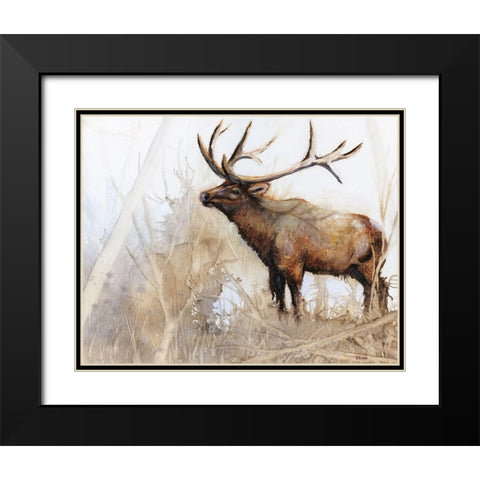 Majestic Moose Black Modern Wood Framed Art Print with Double Matting by Brooks, Donna
