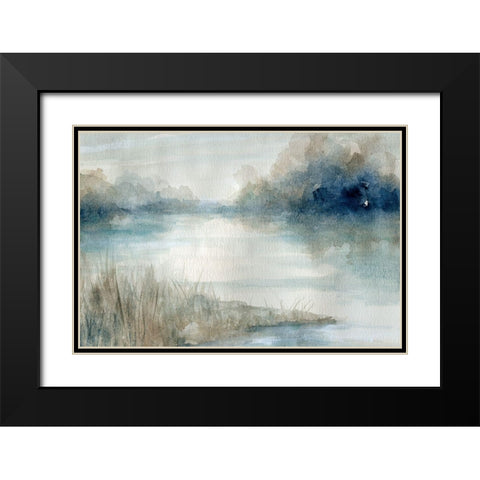 Still Evening Waters Black Modern Wood Framed Art Print with Double Matting by Robinson, Carol