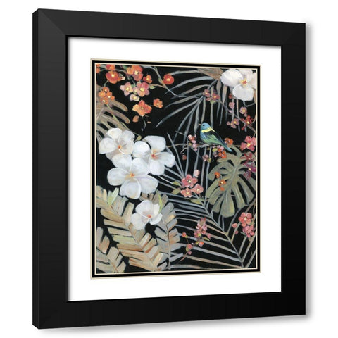 Tropical Midnight II Black Modern Wood Framed Art Print with Double Matting by Swatland, Sally