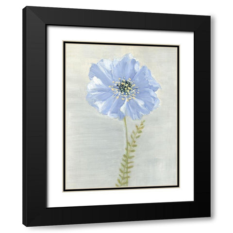 Jardin Bleu II Black Modern Wood Framed Art Print with Double Matting by Swatland, Sally