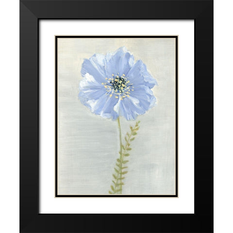 Jardin Bleu II Black Modern Wood Framed Art Print with Double Matting by Swatland, Sally