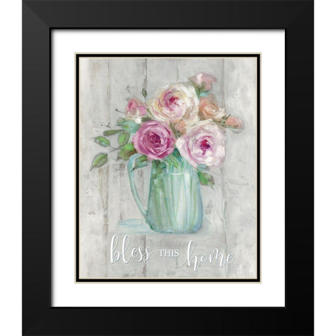 Bless this Home Black Modern Wood Framed Art Print with Double Matting by Swatland, Sally