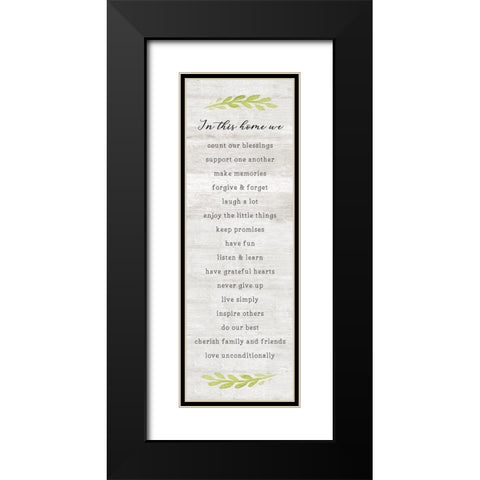 In This House Black Modern Wood Framed Art Print with Double Matting by Carpentieri, Natalie