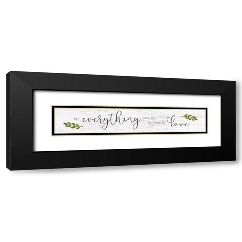 Done In Love Black Modern Wood Framed Art Print with Double Matting by Carpentieri, Natalie