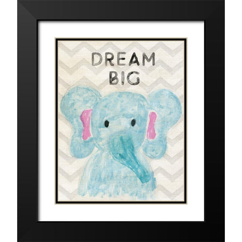 Safari Dream Big Black Modern Wood Framed Art Print with Double Matting by Carpentieri, Natalie