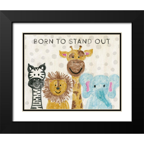 Born to Stand Out Black Modern Wood Framed Art Print with Double Matting by Carpentieri, Natalie