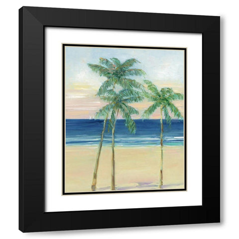 Paradise Palm Black Modern Wood Framed Art Print with Double Matting by Swatland, Sally