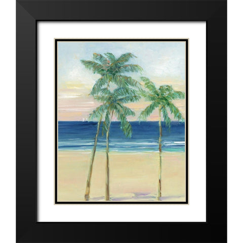 Paradise Palm Black Modern Wood Framed Art Print with Double Matting by Swatland, Sally