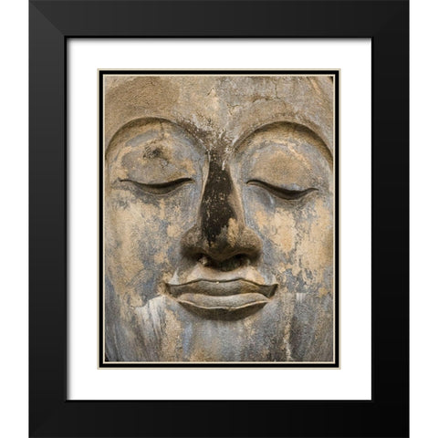 Serene Buddha Black Modern Wood Framed Art Print with Double Matting by Wright, Alison