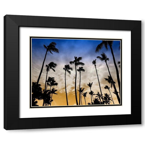Evenings Edge Black Modern Wood Framed Art Print with Double Matting by Carpentieri, Natalie