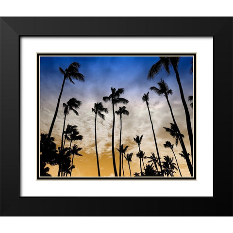 Evenings Edge Black Modern Wood Framed Art Print with Double Matting by Carpentieri, Natalie