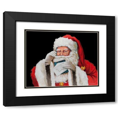 Letter to Santa Black Modern Wood Framed Art Print with Double Matting by Orme, E. Anthony