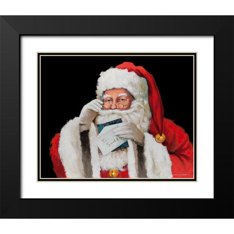 Letter to Santa Black Modern Wood Framed Art Print with Double Matting by Orme, E. Anthony