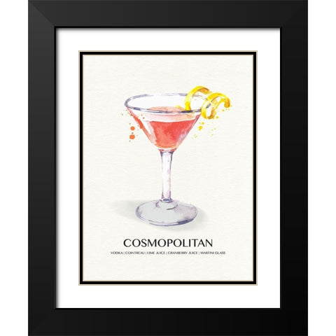 Cosmopolitan Black Modern Wood Framed Art Print with Double Matting by Jill, Susan