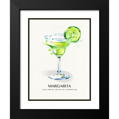 Margarita Black Modern Wood Framed Art Print with Double Matting by Jill, Susan