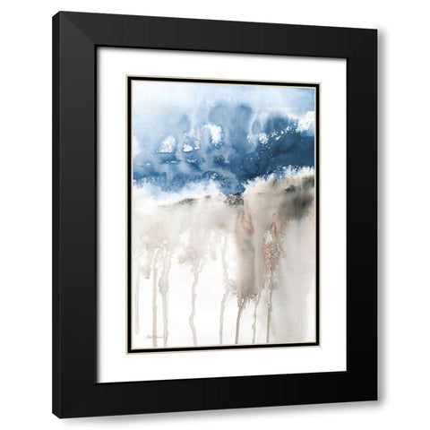 Windy Cliff I Black Modern Wood Framed Art Print with Double Matting by Robinson, Carol