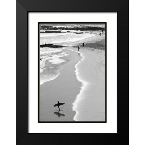 Gold Coast Beach Black Modern Wood Framed Art Print with Double Matting by Wall, David