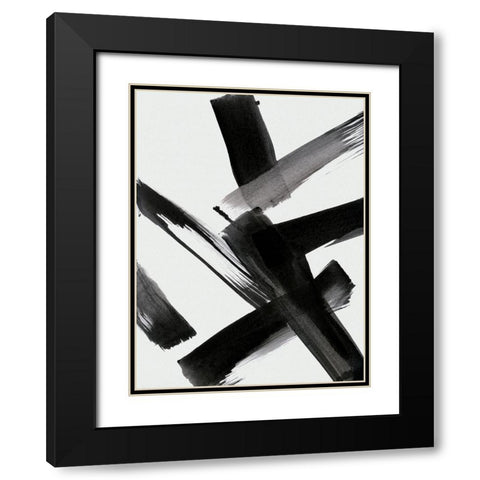 Black Magic II Black Modern Wood Framed Art Print with Double Matting by Jill, Susan