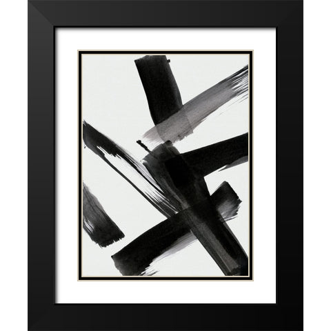 Black Magic II Black Modern Wood Framed Art Print with Double Matting by Jill, Susan