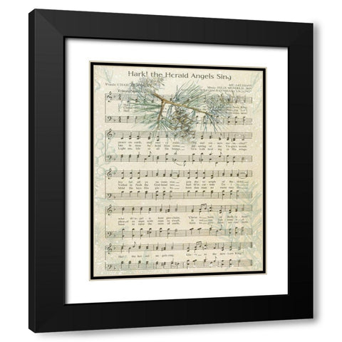 Angels Sing Black Modern Wood Framed Art Print with Double Matting by Robinson, Carol