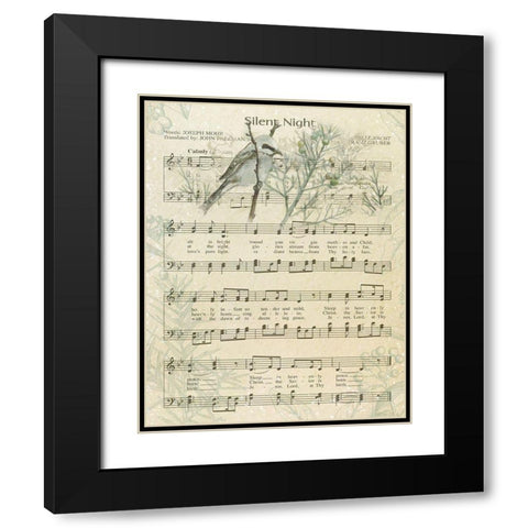 Silent Night Black Modern Wood Framed Art Print with Double Matting by Robinson, Carol
