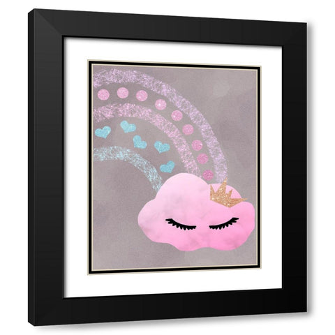Cloudy Rainbow Black Modern Wood Framed Art Print with Double Matting by Santiago, Daniela