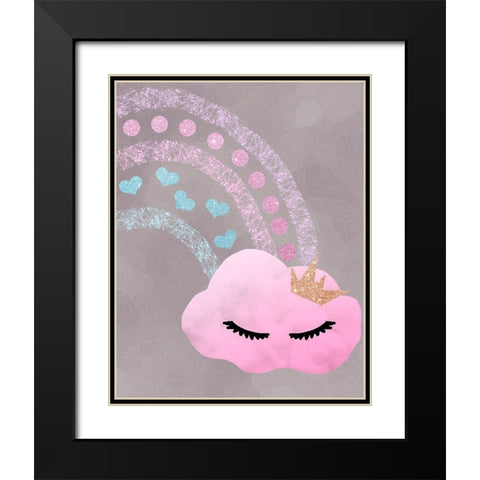 Cloudy Rainbow Black Modern Wood Framed Art Print with Double Matting by Santiago, Daniela