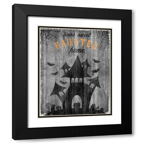 Haunted House Black Modern Wood Framed Art Print with Double Matting by Carpentieri, Natalie