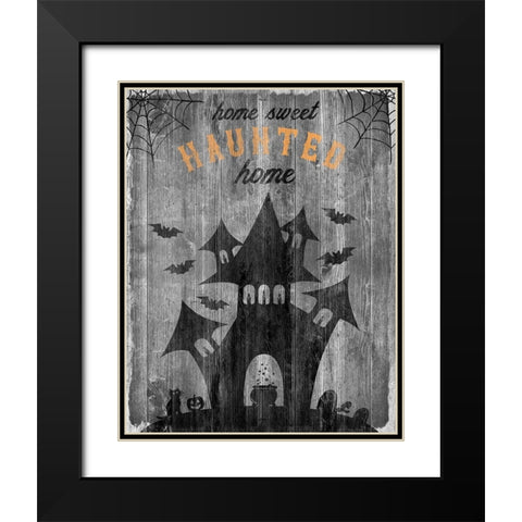 Haunted House Black Modern Wood Framed Art Print with Double Matting by Carpentieri, Natalie